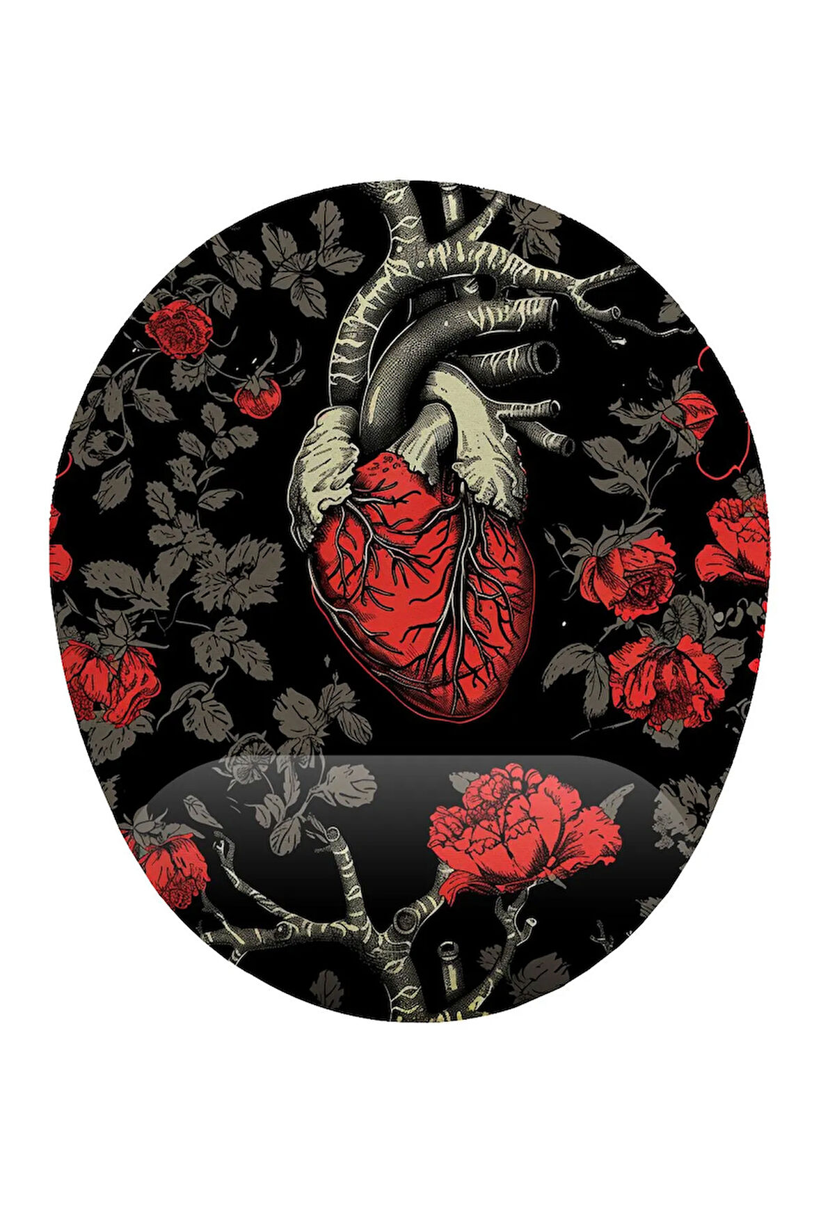 Anatomik Kalp Bilek Destekli Kaymaz Buruşmaz Kırılmaz Mouse Pad