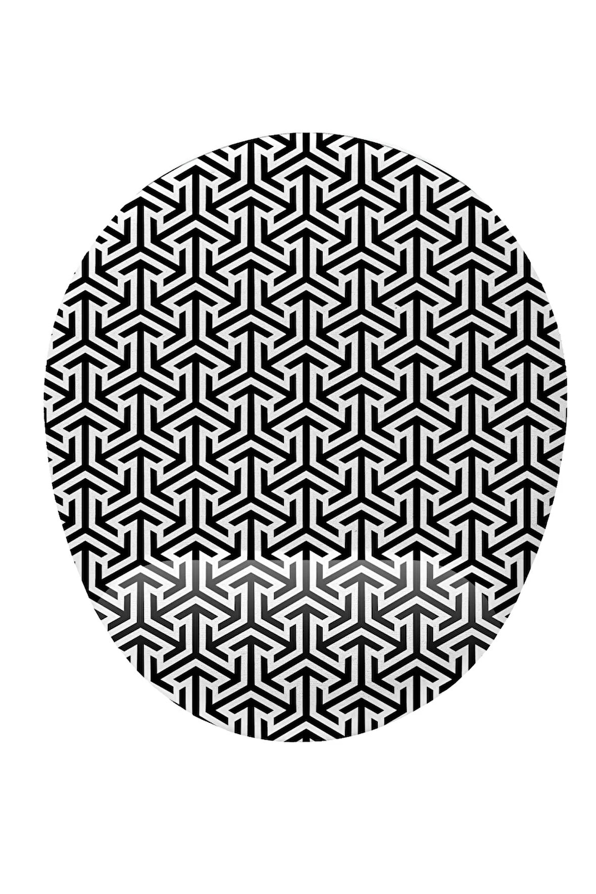 Siyah Desenli Bilek Destekli Kaymaz Buruşmaz Kırılmaz Mouse Pad