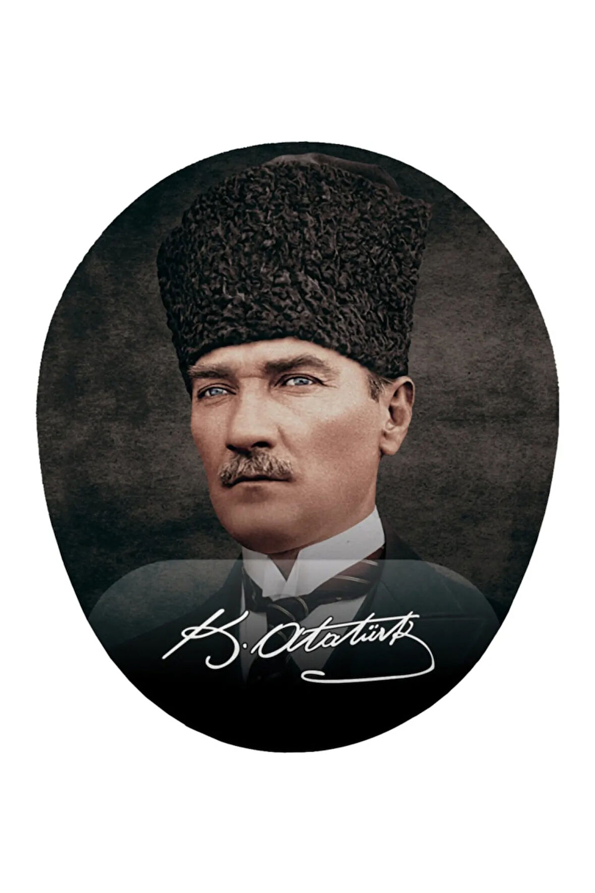 Kalpaklı Atatürk Bilek Destekli Kaymaz Buruşmaz Kırılmaz Mouse Pad