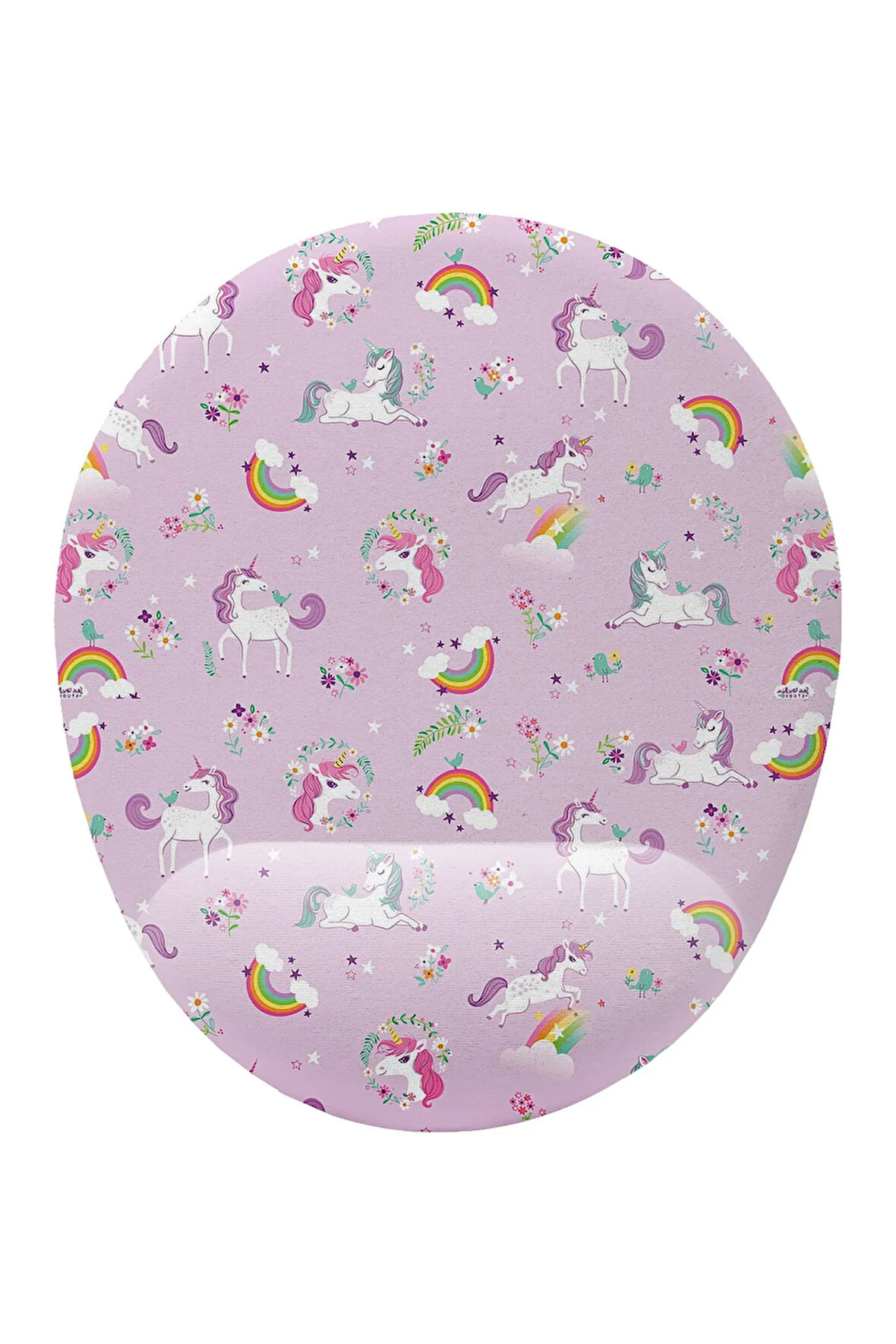 Unicorn Desenli Bilek Destekli Kaymaz Buruşmaz Kırılmaz Mouse Pad