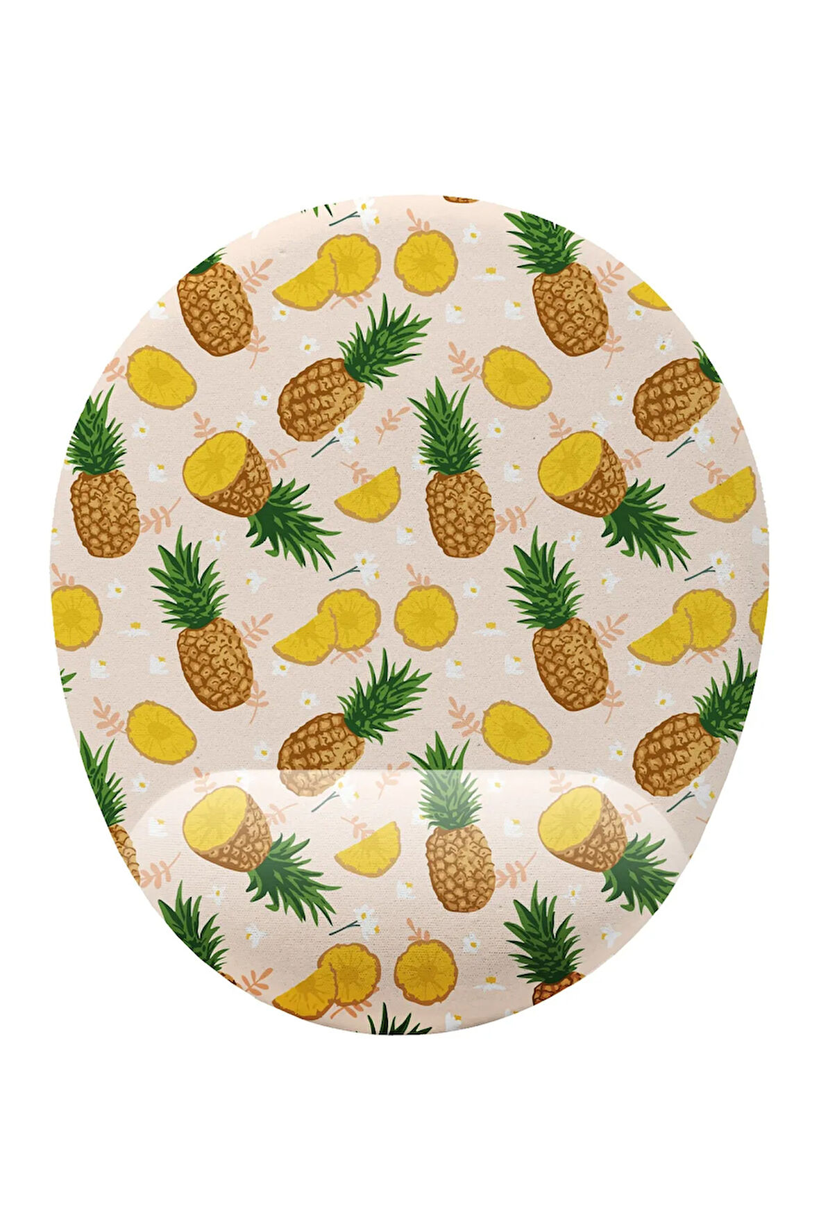 Ananas Desenli Bilek Destekli Kaymaz Buruşmaz Kırılmaz Mouse Pad