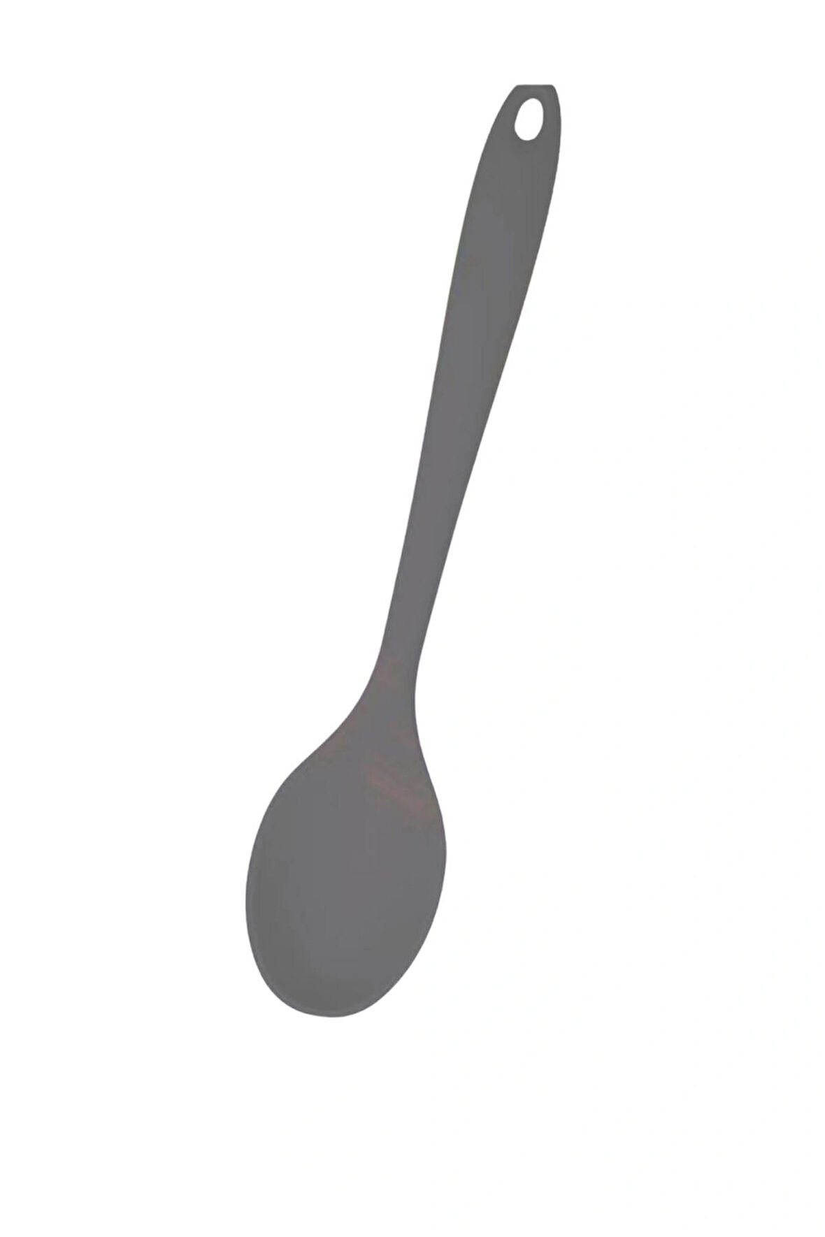 Silikon Mutfak Kaşığı 20 cm, Sert Uçlu, Yüksek Isıya Dayanıklı, Yanmaz & Yapışmaz