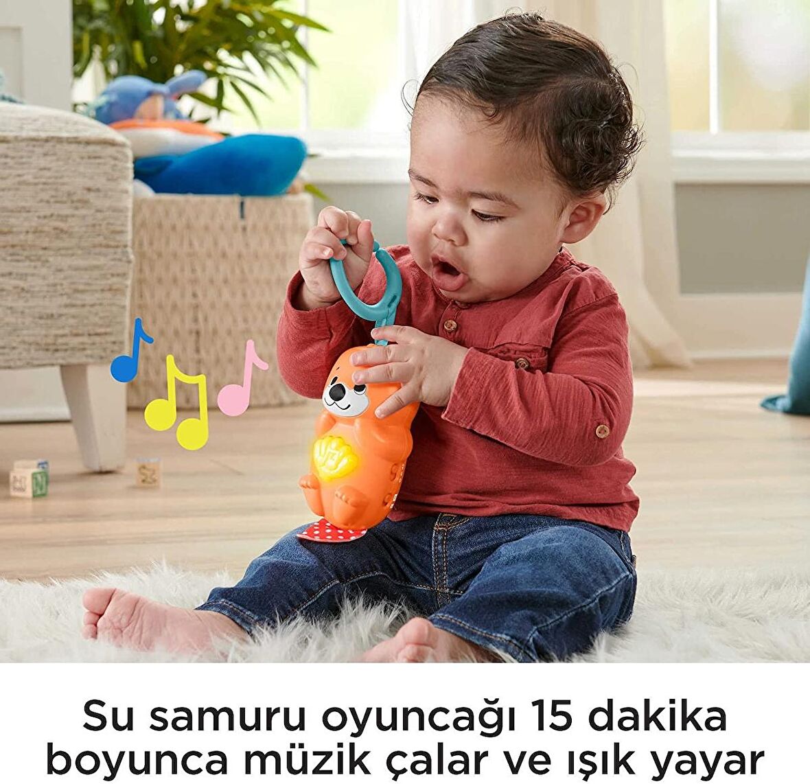 Fisher Price Neşeli Hayvanlar 3'ü 1 Arada Jimnastik Merkezi Oyun Halısı