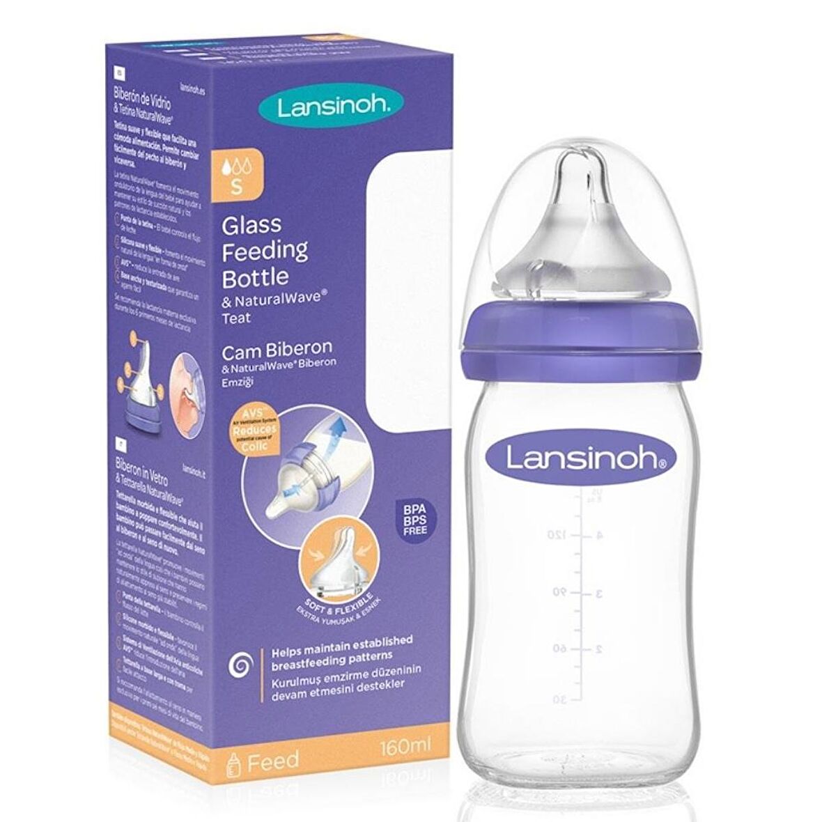 Lansinoh Cam Biberon 160 ML