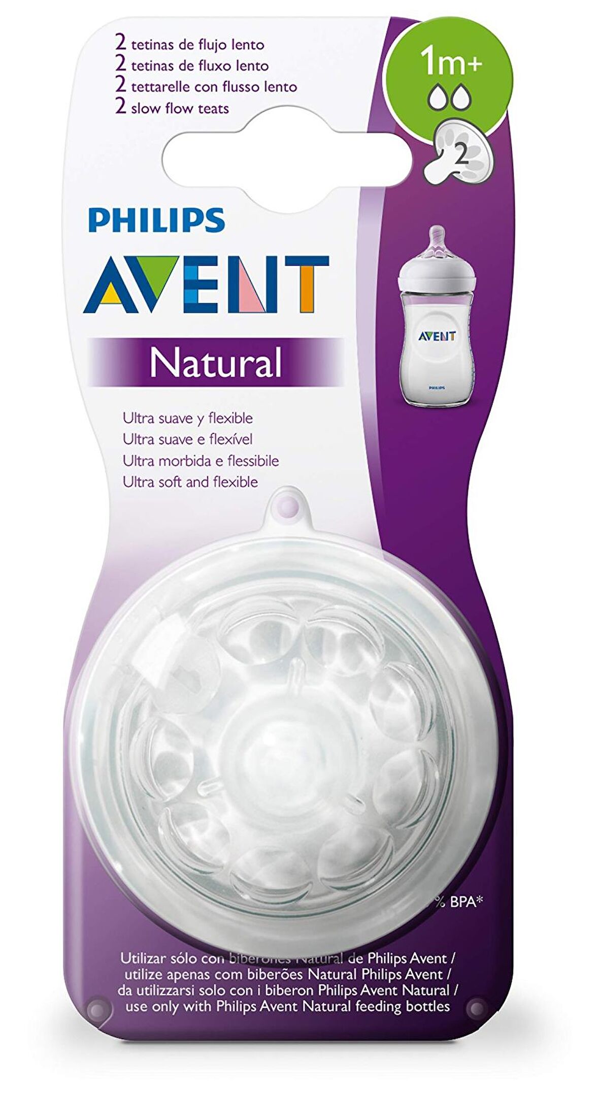 Philips Avent Natural Biberon Emziği +1 Ay 2li