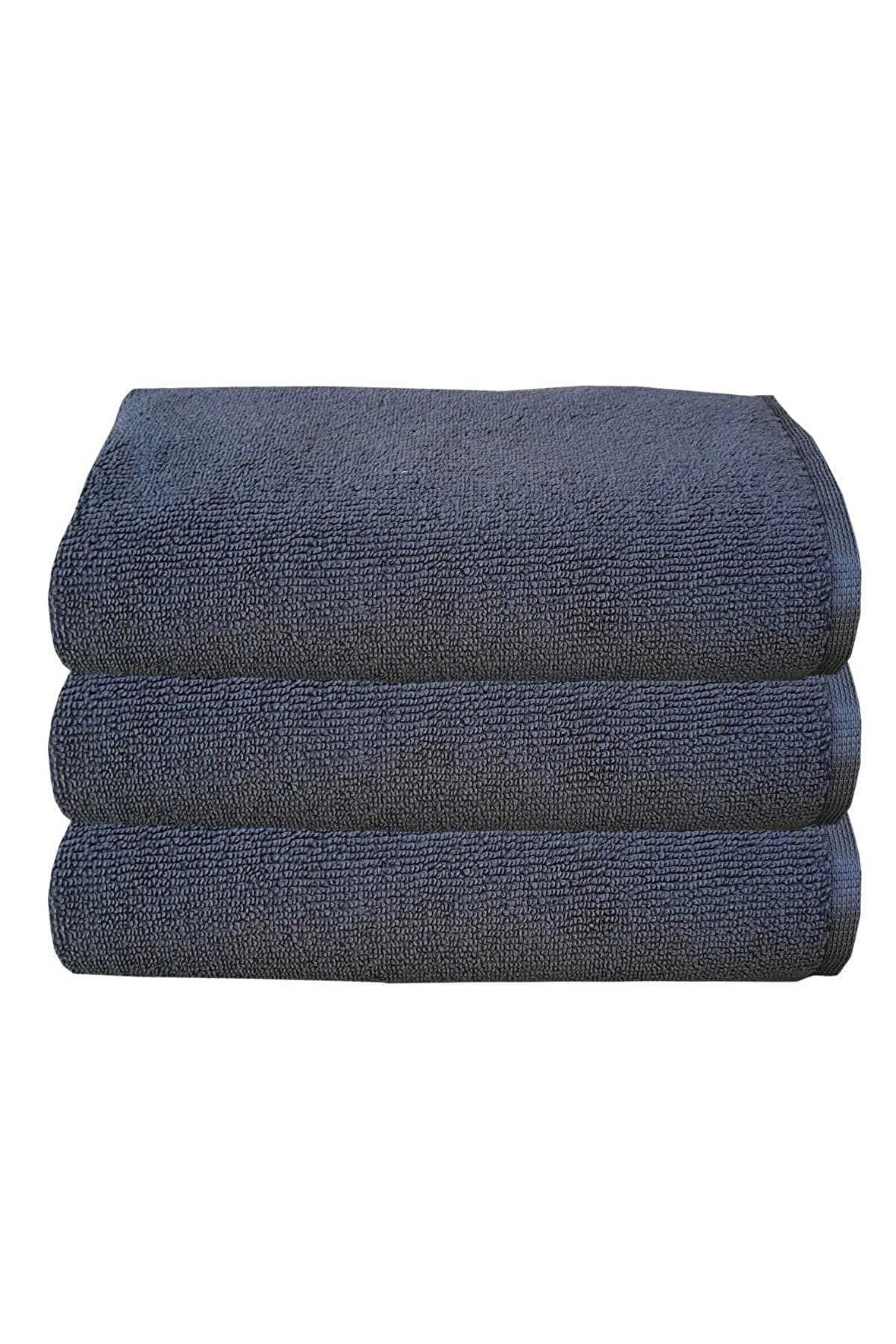 3 lü Paket Boya Tutmayan Mikrofiber El Yüz Spor Kuaför Havlusu 50X90 Cm