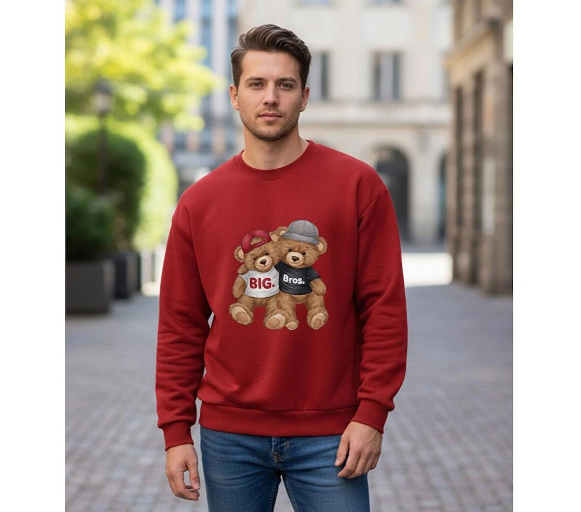 Big Bros Oversize Sweatshirt Kırmızı