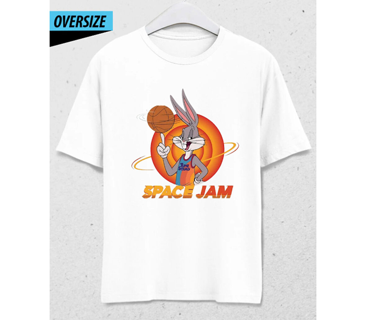 Orbit Dunker Oversize Unisex T-shirt Beyaz