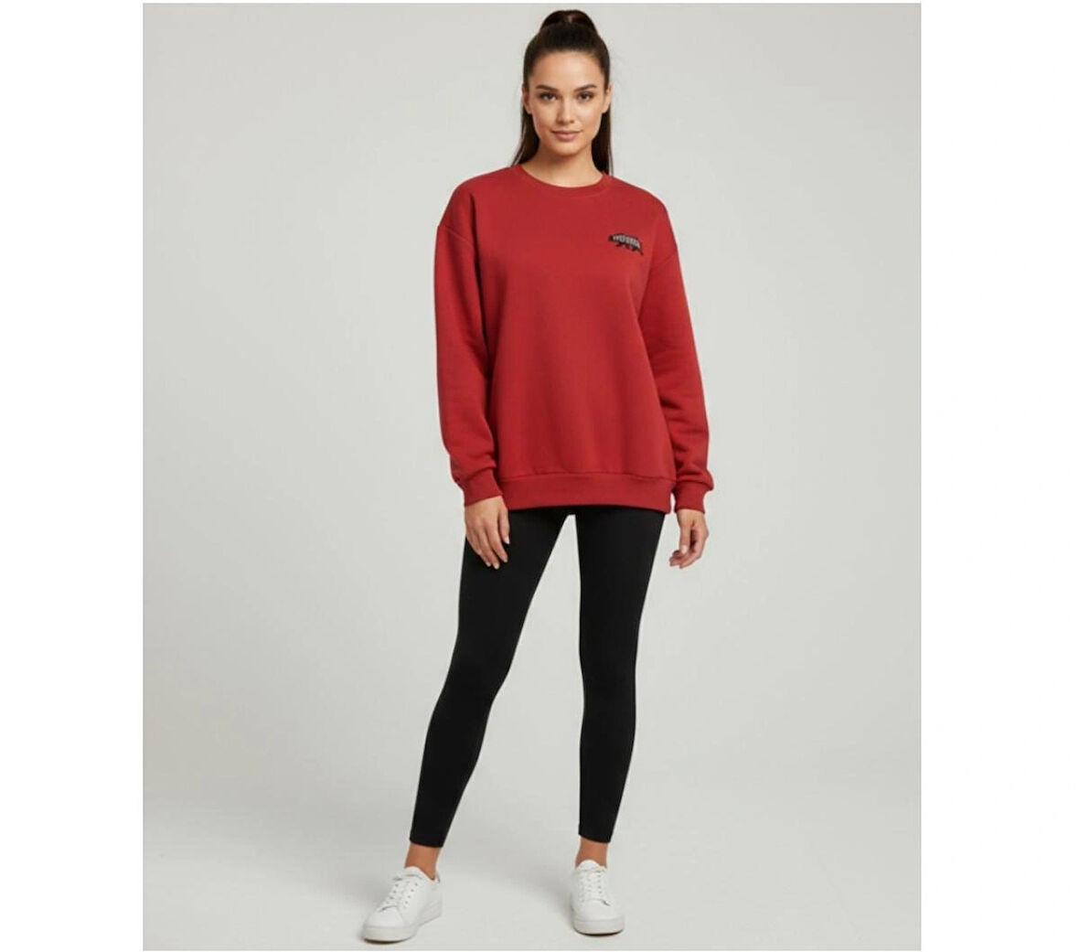 California Vibes Oversize Sweatshirt Kırmızı