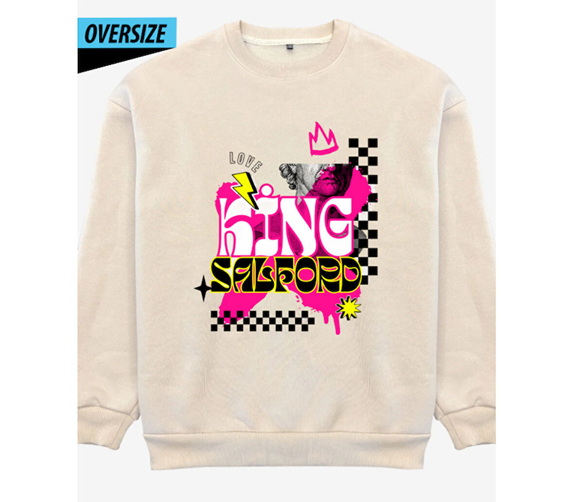 King Street Oversize Sweatshirt Bej