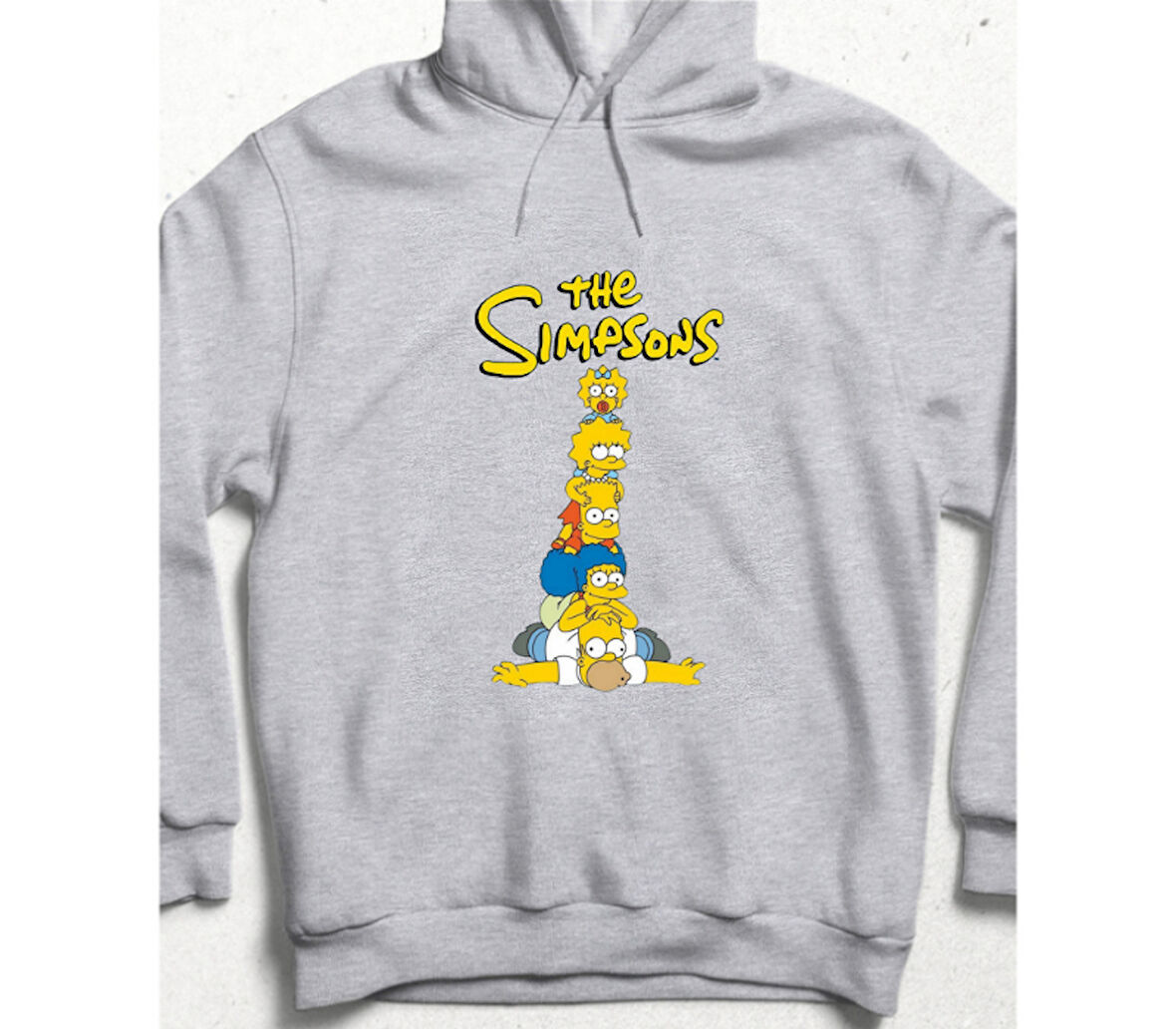 The Simpsons: Birlikte Daha Güçlü Kapüşonlu  Unisex Sweatshirt Gri