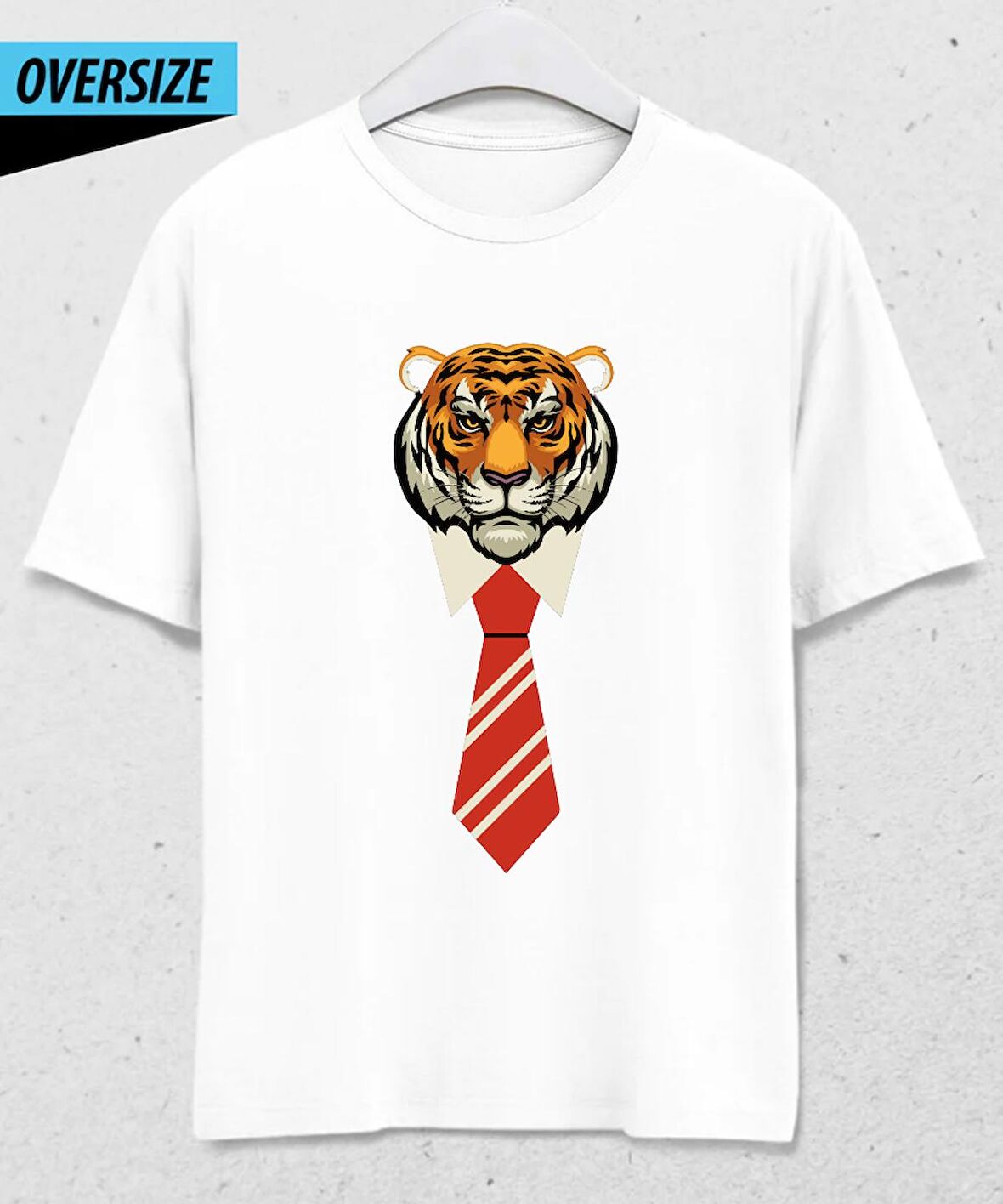 Official Tiger Oversize Beyaz T-Shirt S Beden