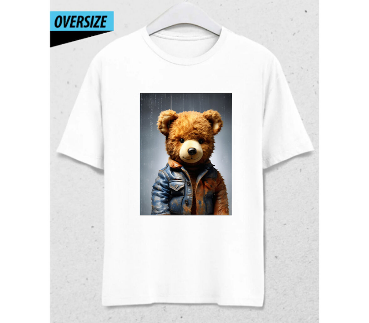Teddy Classic – Sıcak ve Şık Bir Dokunuş Oversize T-Shirt Beyaz