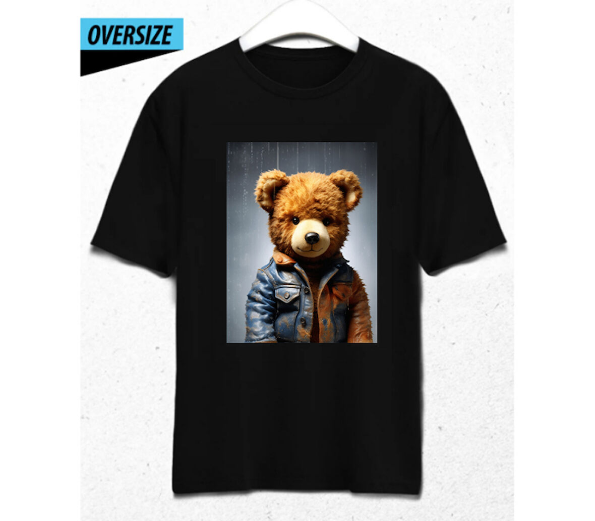 Teddy Classic – Sıcak ve Şık Bir Dokunuş Oversize T-Shirt Siyah