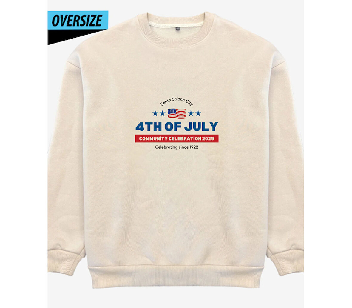 United We Stand Oversize Sweatshirt US Bej