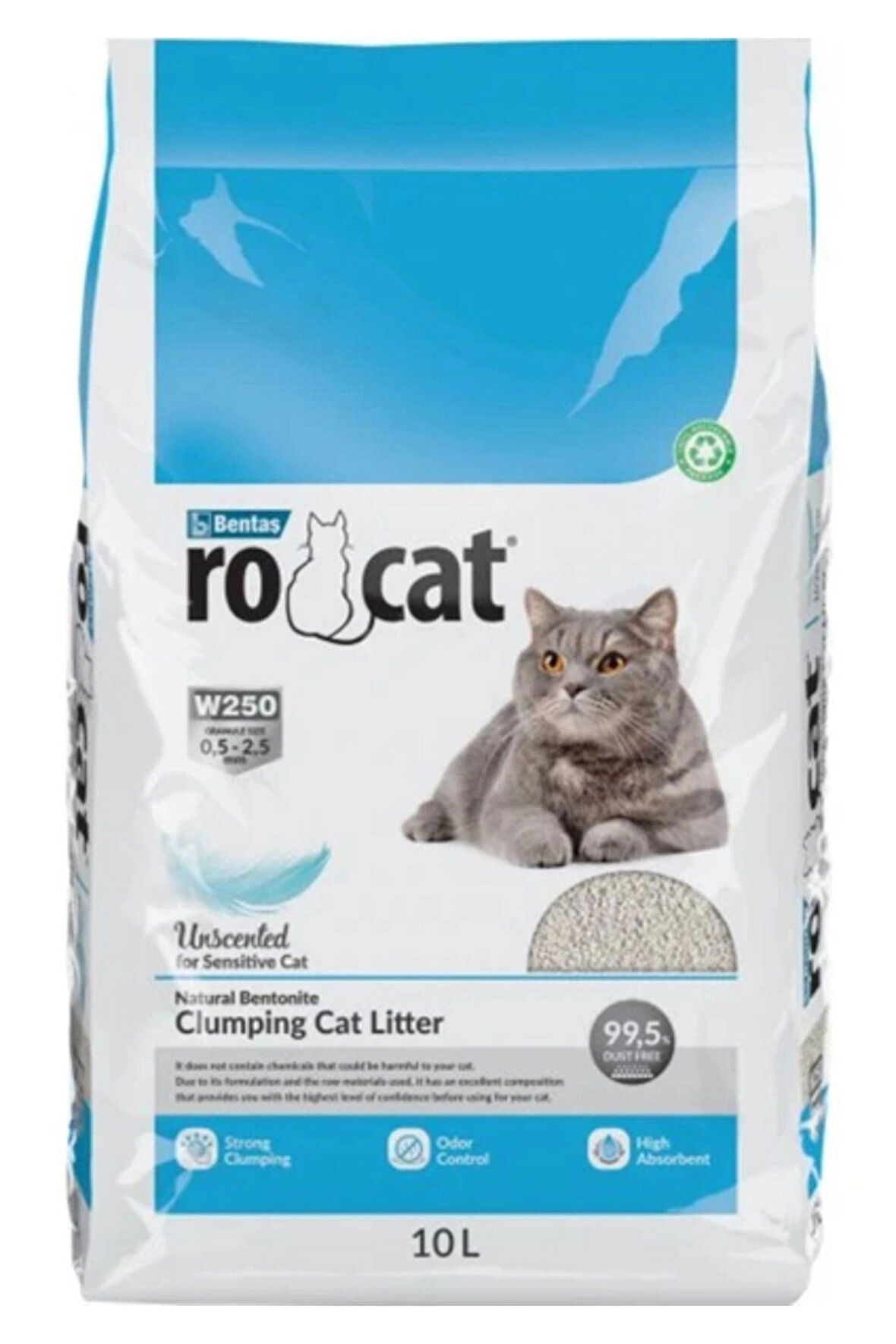 ROCAT NATUREL KOKUSUZ KEDİ KUMU 10 LT