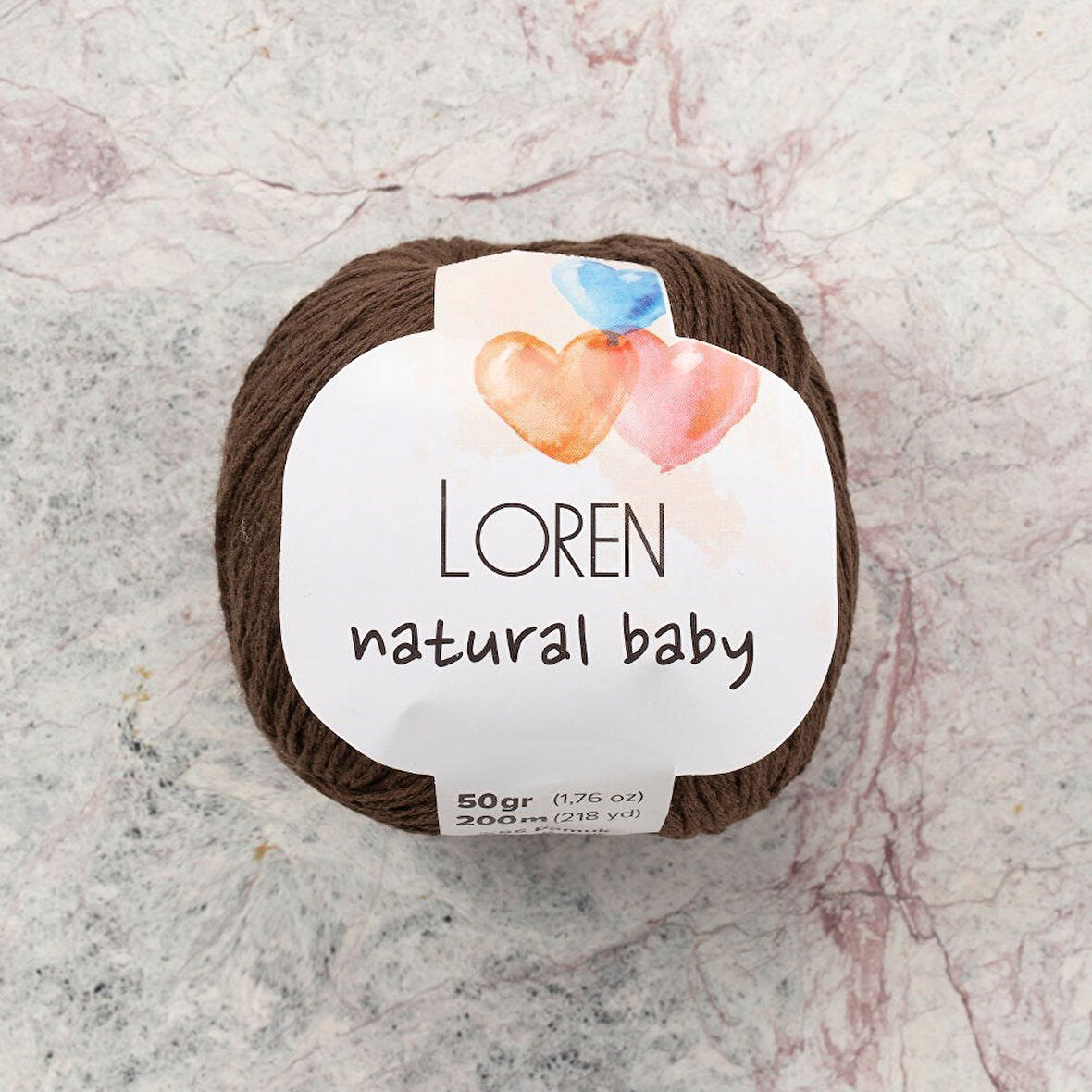  Natural Baby Kahverengi El Örgü İpi - R035 - 33941
