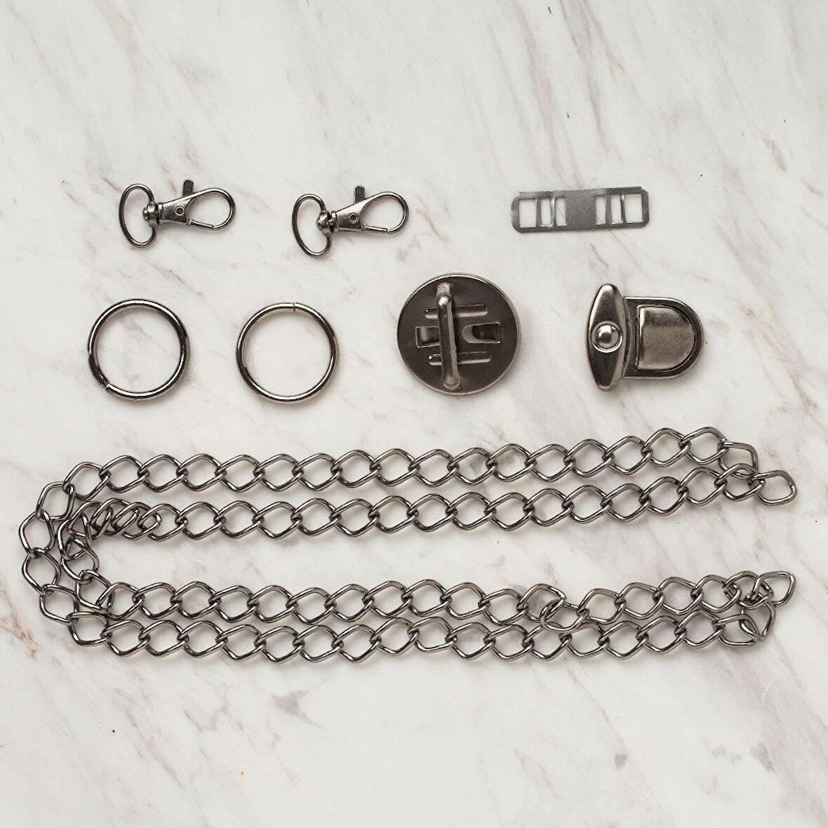  Çanta Aksesuar Seti Metal