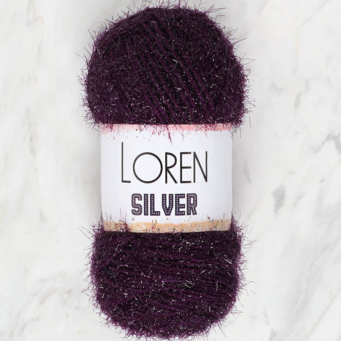  Silver Patlıcan Moru El Örgü İpi - RS0109 - 34082