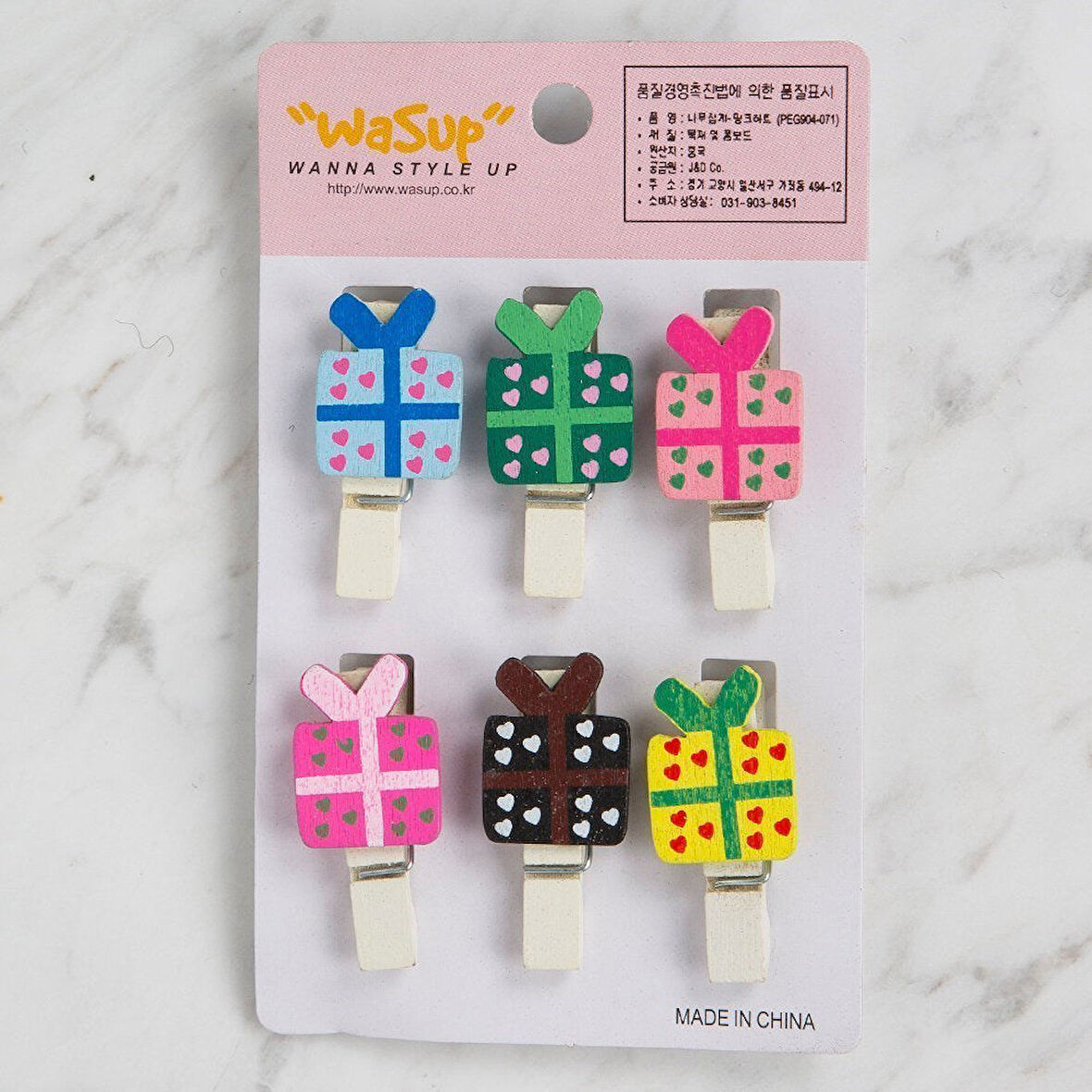  Dekoratif Hediye kutu desenli mandal 6 lı