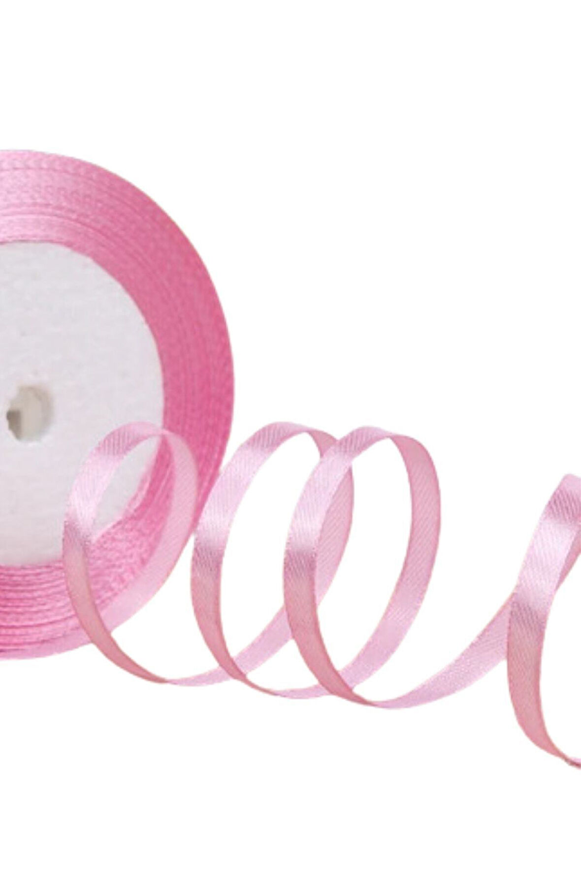 Saten Kurdele 3 cm 10 Metre Toz Pembe