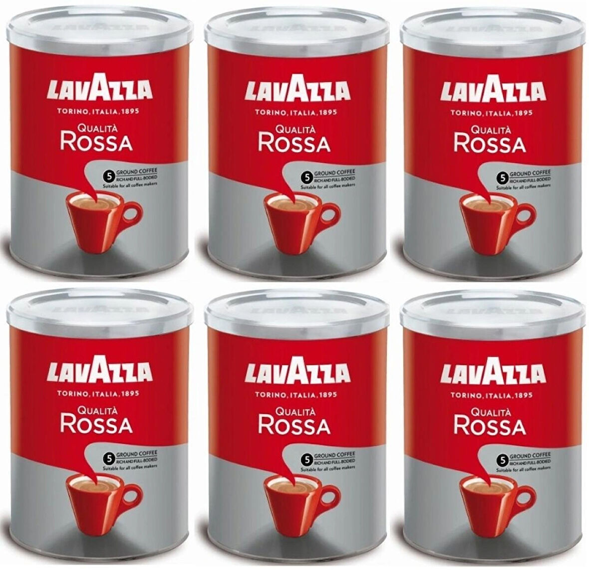 Qualità Rossa Filtre Kahve Teneke Kutu (250gr) x6