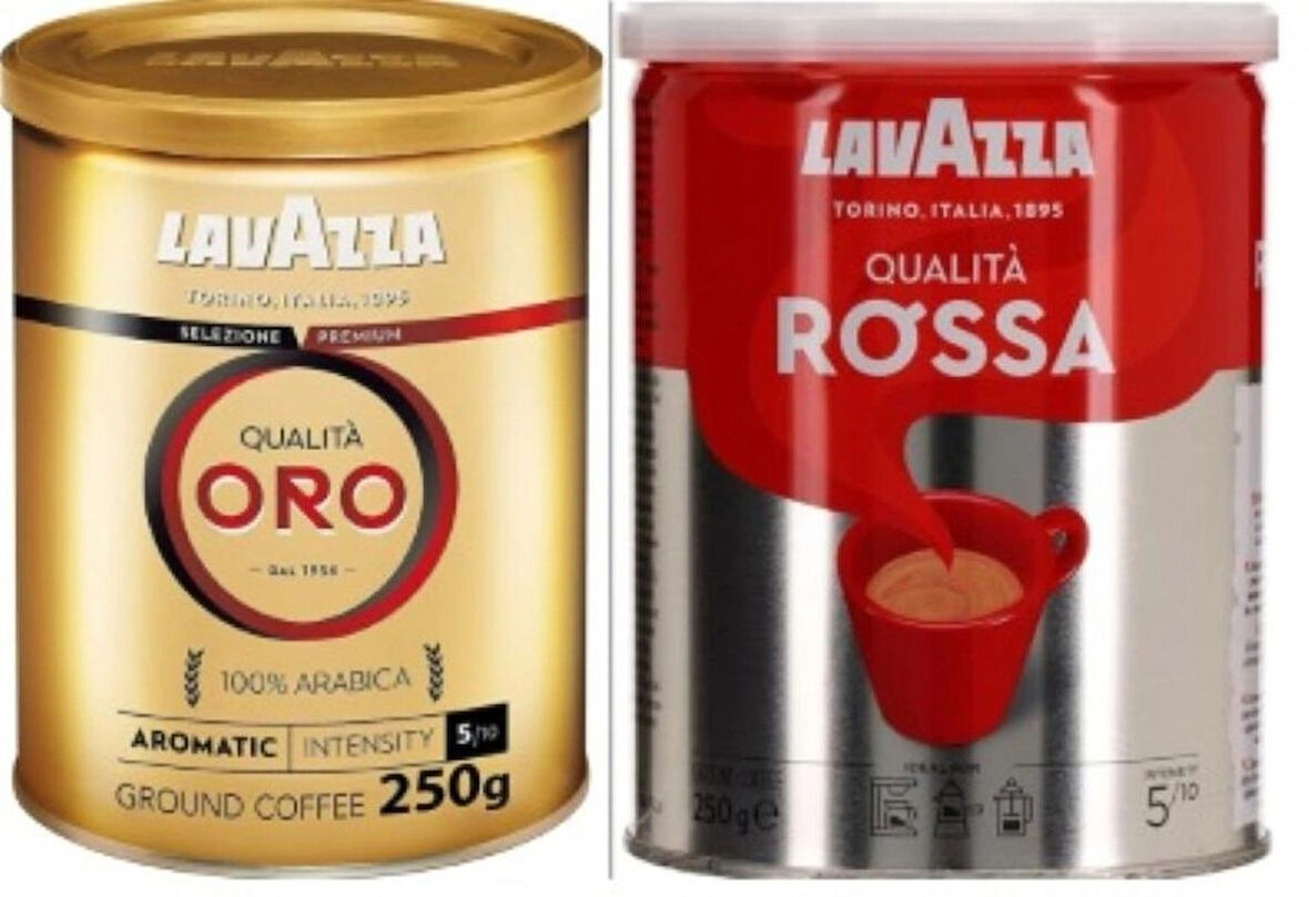Qualità Oro + Qualità Rossa Filtre Kahve Teneke Kutu (250gr) 2'Li Paket