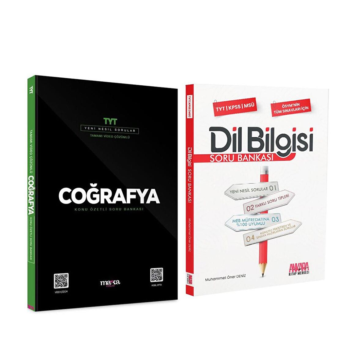 Marka Yayınları TYT Coğrafya ve AKM Dil Bilgisi Soru Bankası Seti 2 Kitap