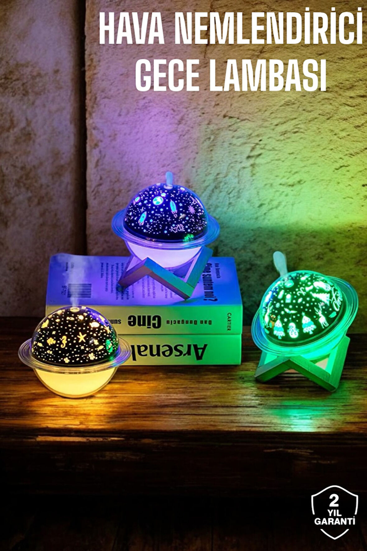 USB Bağlantılı Projeksiyon Hava Nemlendirici – Gece Lambası