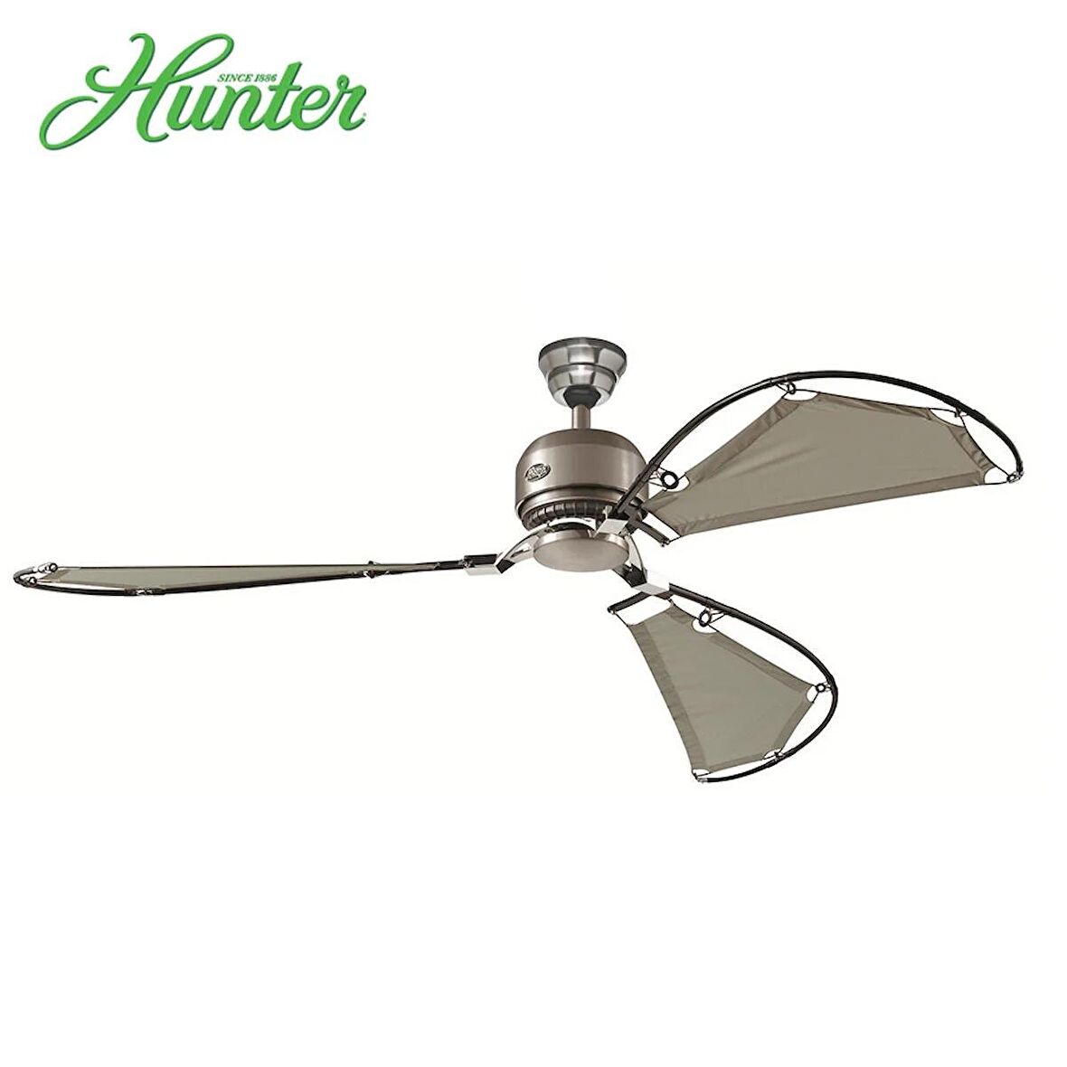 Hunter - Avalon Fırçalanmış Nikel - 158 Cm. Bez Kanatlı Tavan Vantilatörü