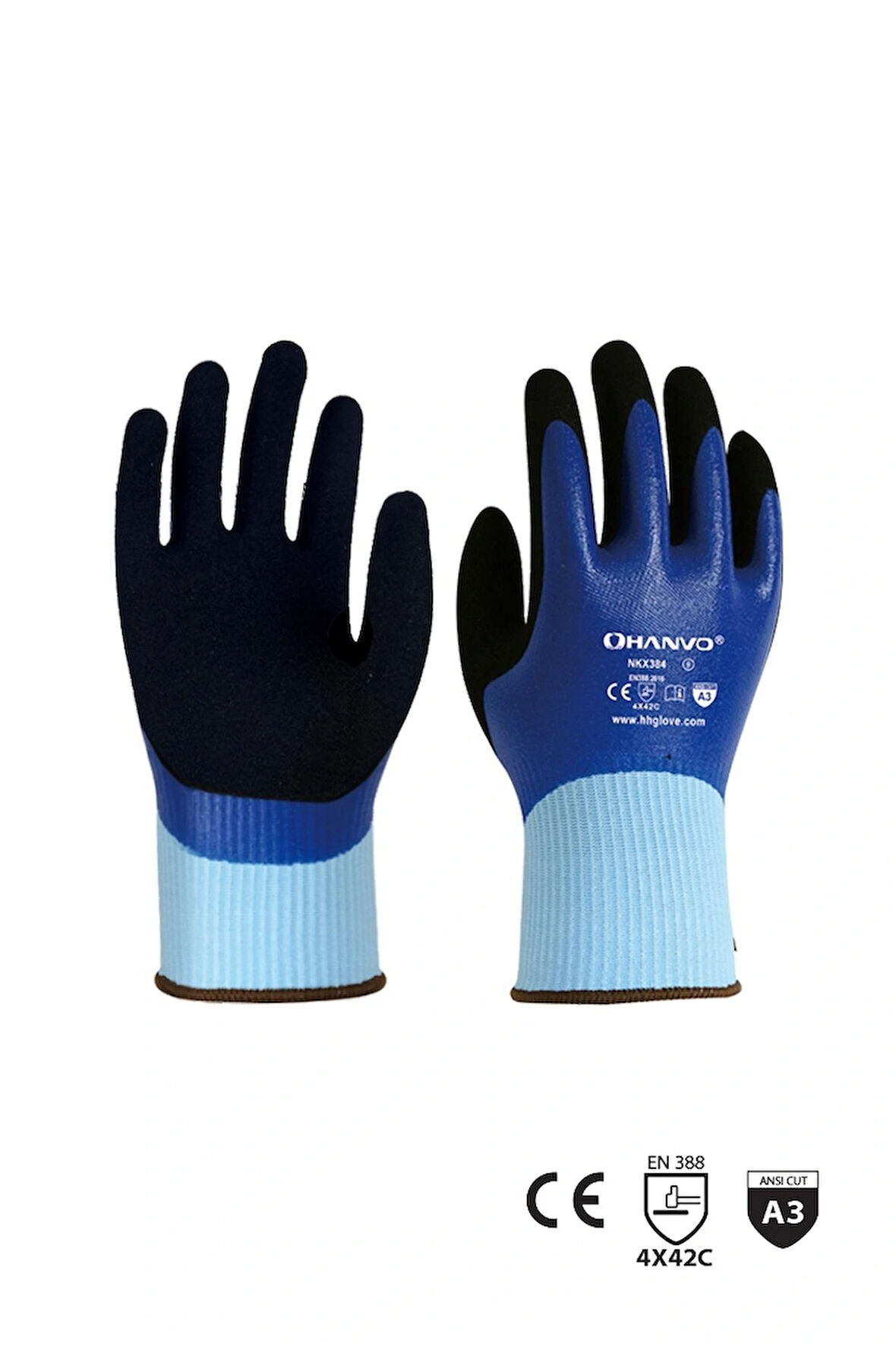 HANVO NKX384 NİTRİL KAPLAMA İŞ ELDİVENİ