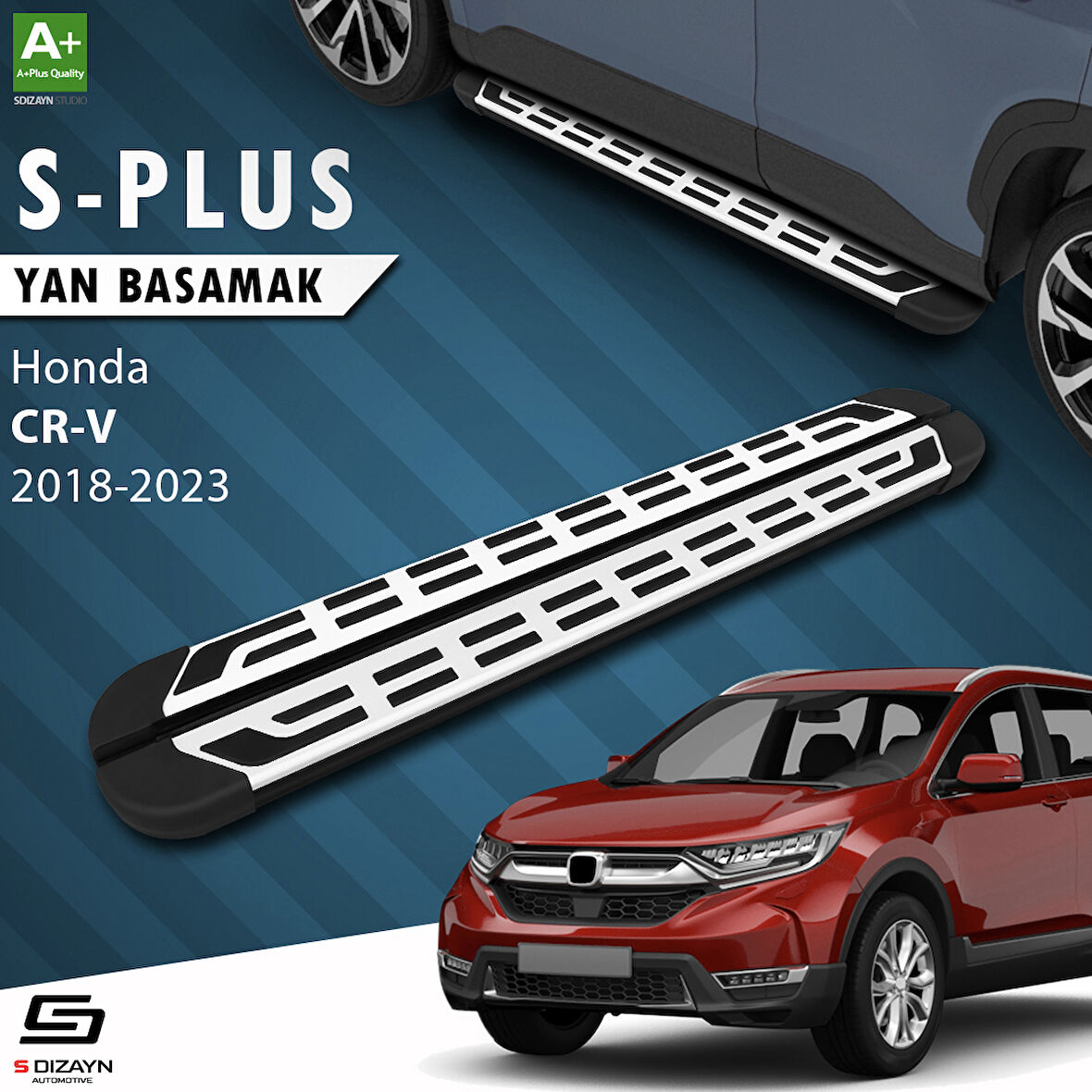 S-Dizayn Honda CR-V 5 S-Plus Gri Yan Basamak 173 Cm 2018-2023 A+ Kalite