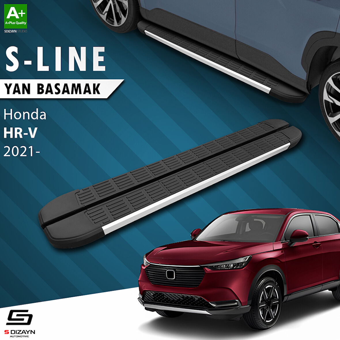 S-Dizayn Honda HR-V 3 S-Line Aluminyum Yan Basamak 173 Cm 2021 Üzeri