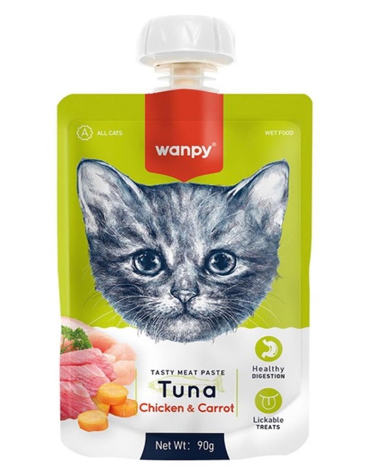 Wanpy Ton Balıklı Tavuklu Kedi Et Ezmesi 90 Gr