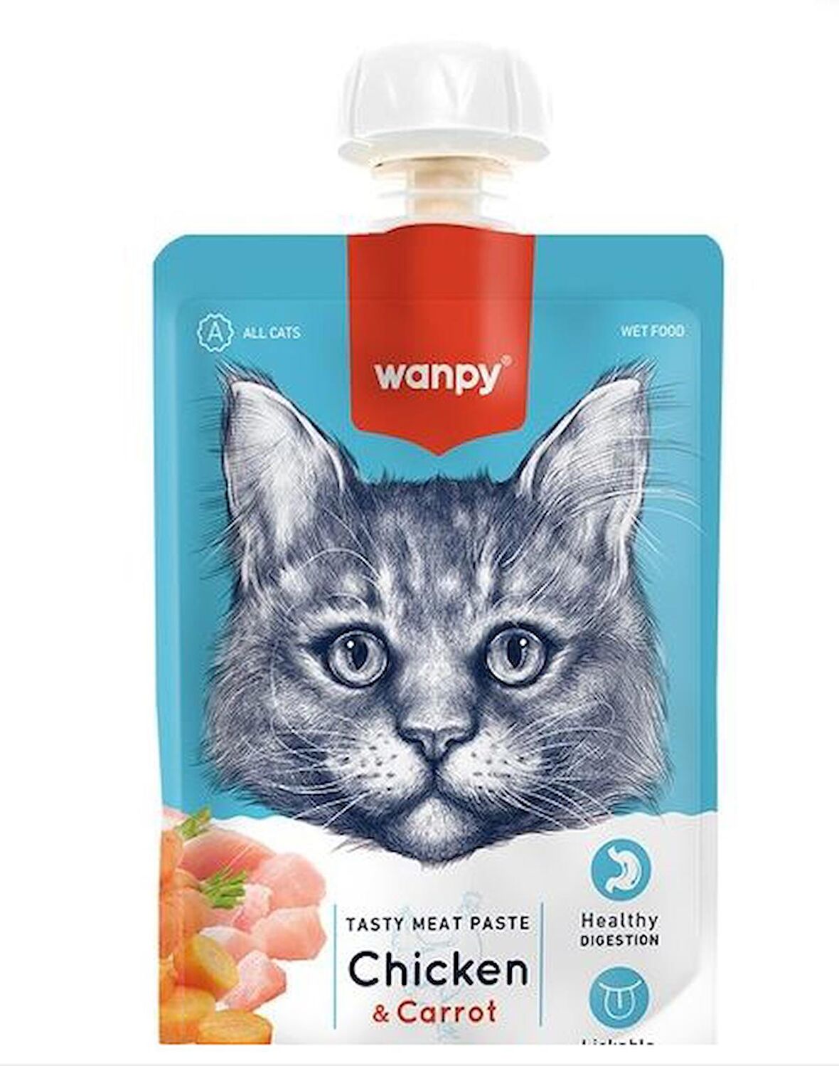 Wanpy Tavuklu Havuçlu Kedi Et Ezmesi 90 Gr