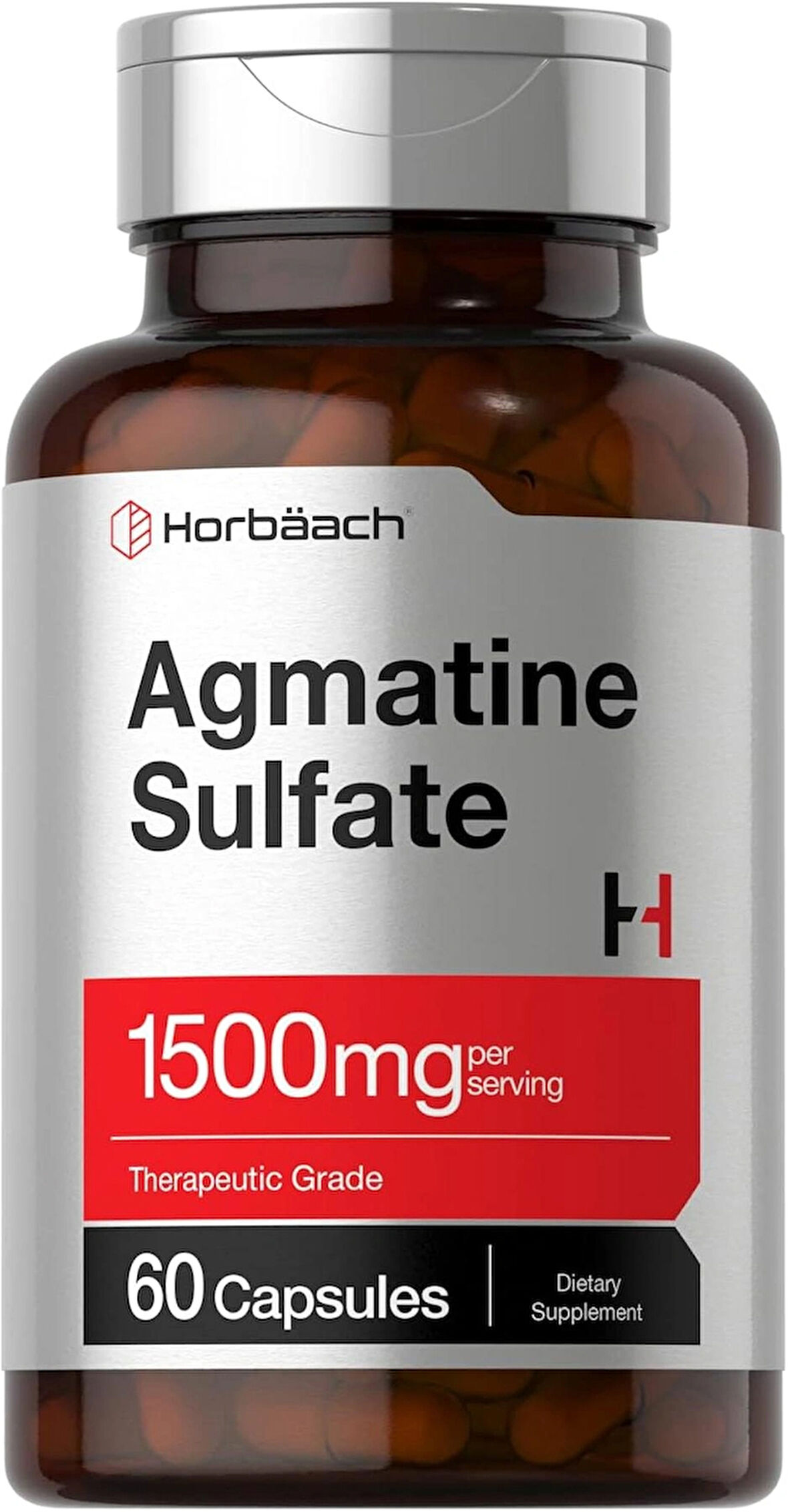 Horbäach Agmatine Sulfate L-Arginine 1500 mg 60 Caps