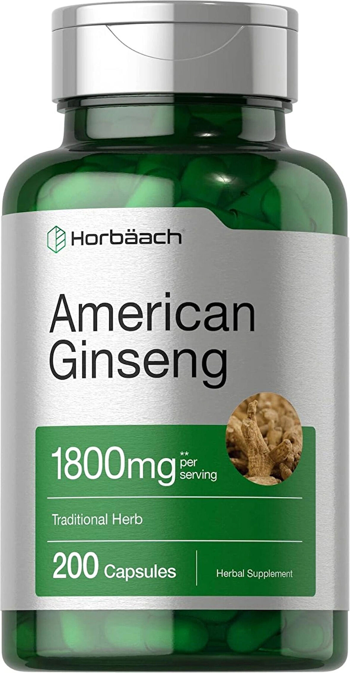 Horbaach American Ginseng 1800 mg 200 Caps