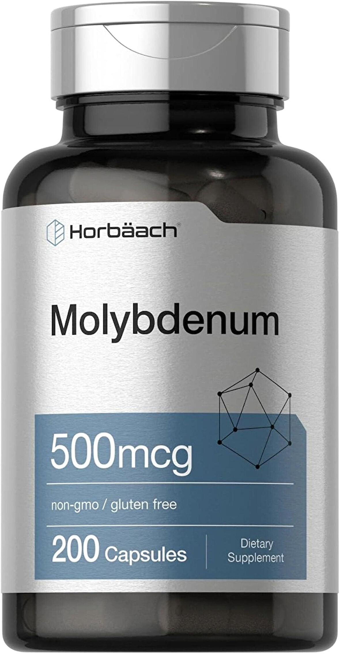 Horbaach Molybdenum Amino Acid Chelate 500mcg 200 Caps