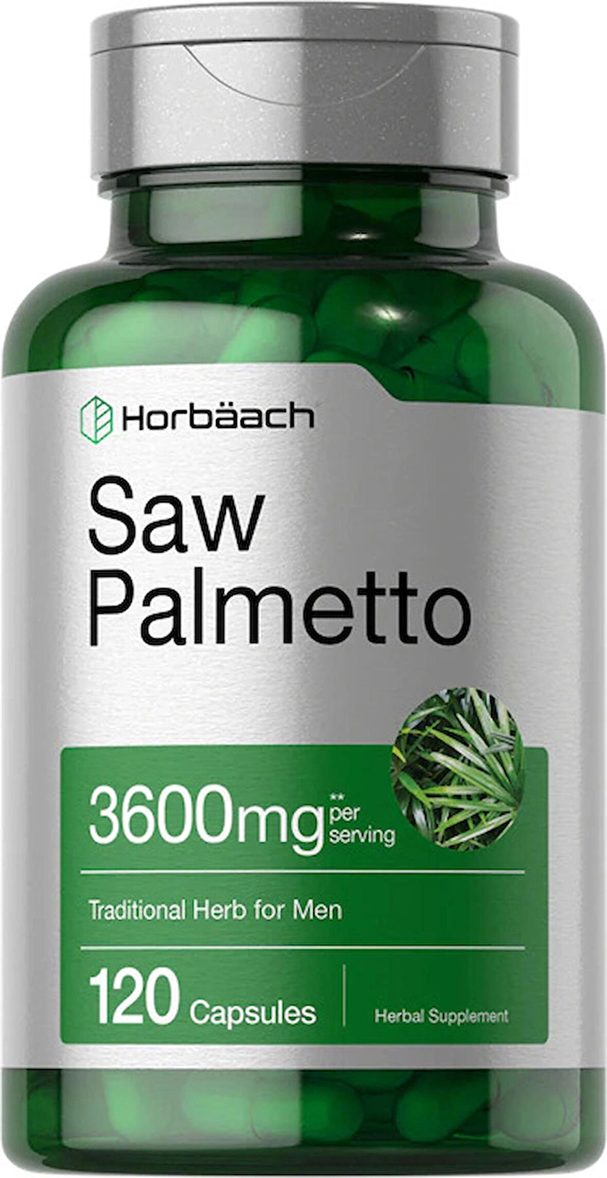 Horbaach Saw Palmetto (Cüce Palmiye) Hair Skin 3600mg | 120 Capsules