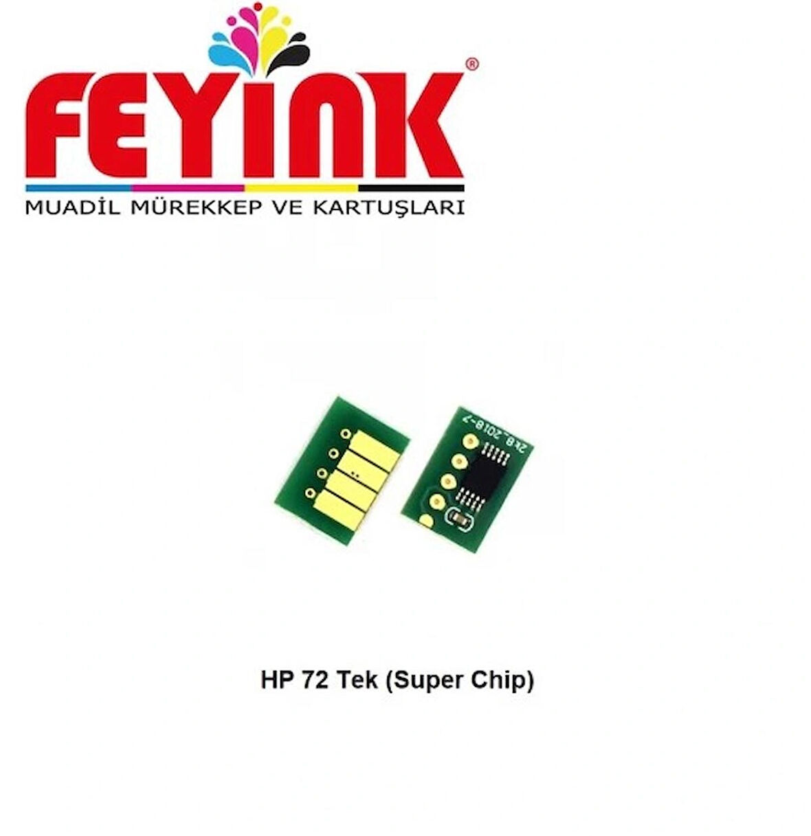 Feyink® Hp 72 Tüm Rekleri Resetleyebilen TEK ÇİP (Süper Çip) (G-PK-MK-Y-M-C) T610/T770/T790/T795/T1300/T2300 Chip							