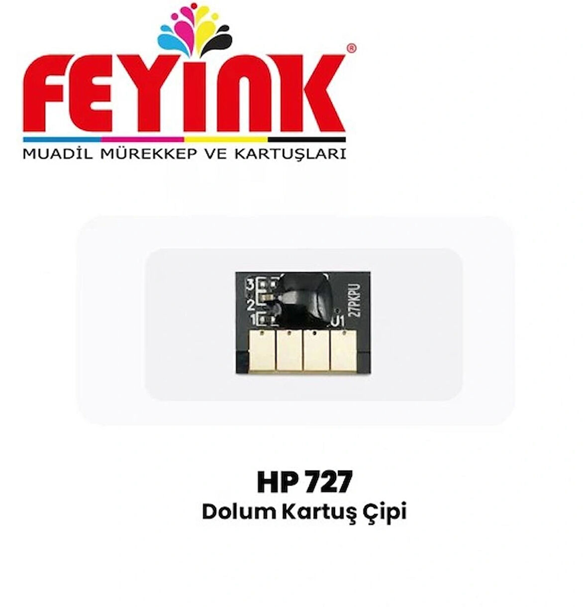 Feyink® Hp 727 (F9J77A)-(B3P20A) Magenta (M) Çip 300ml T920/T930/T1500/T2500/T2530 Chip							