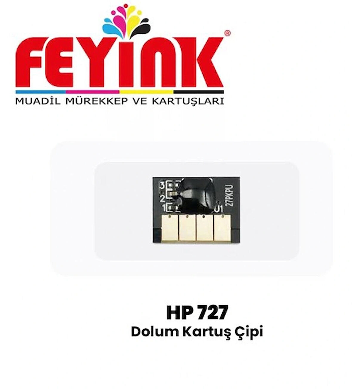 Feyink® Hp 727 (F9J78A)-( B3P21A) Yellow (Y) Çip 300ml T920/T930/T1500/T2500/T2530 Chip							