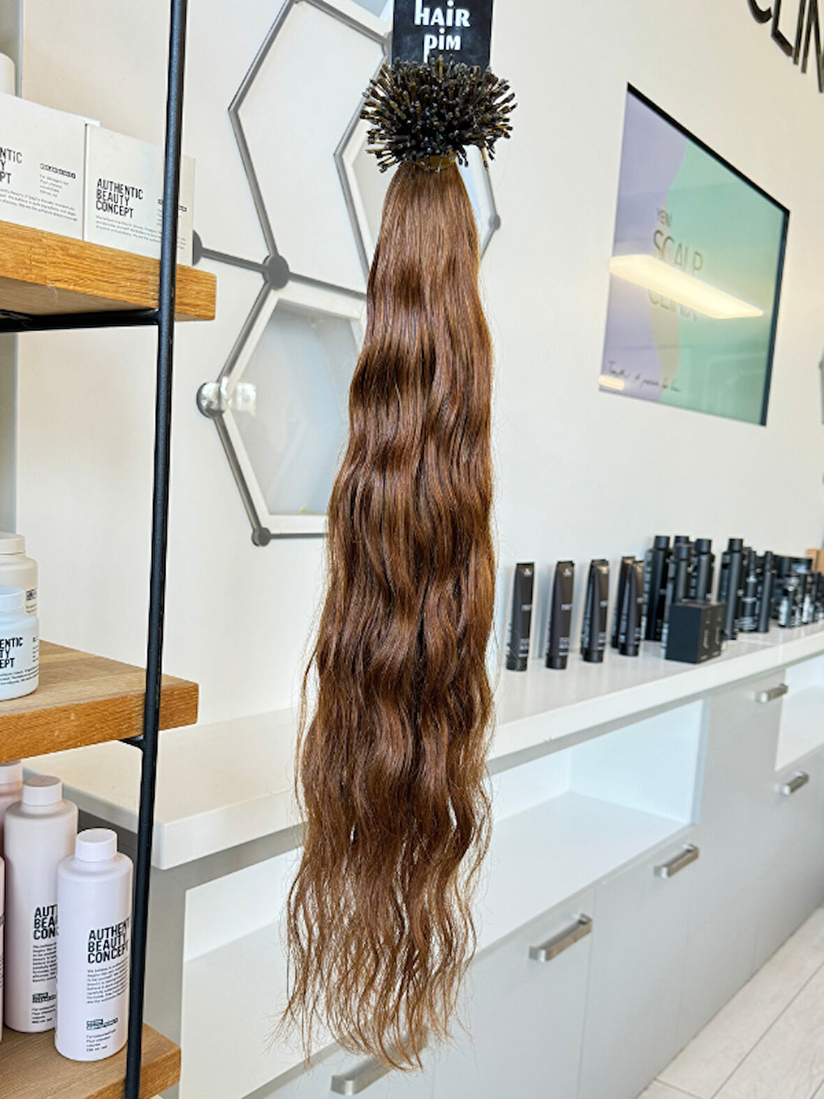 HairPim Wavy %100 İnsan Saçı (0.8 Gr) Kahve 250 Adet 70 Cm HP347