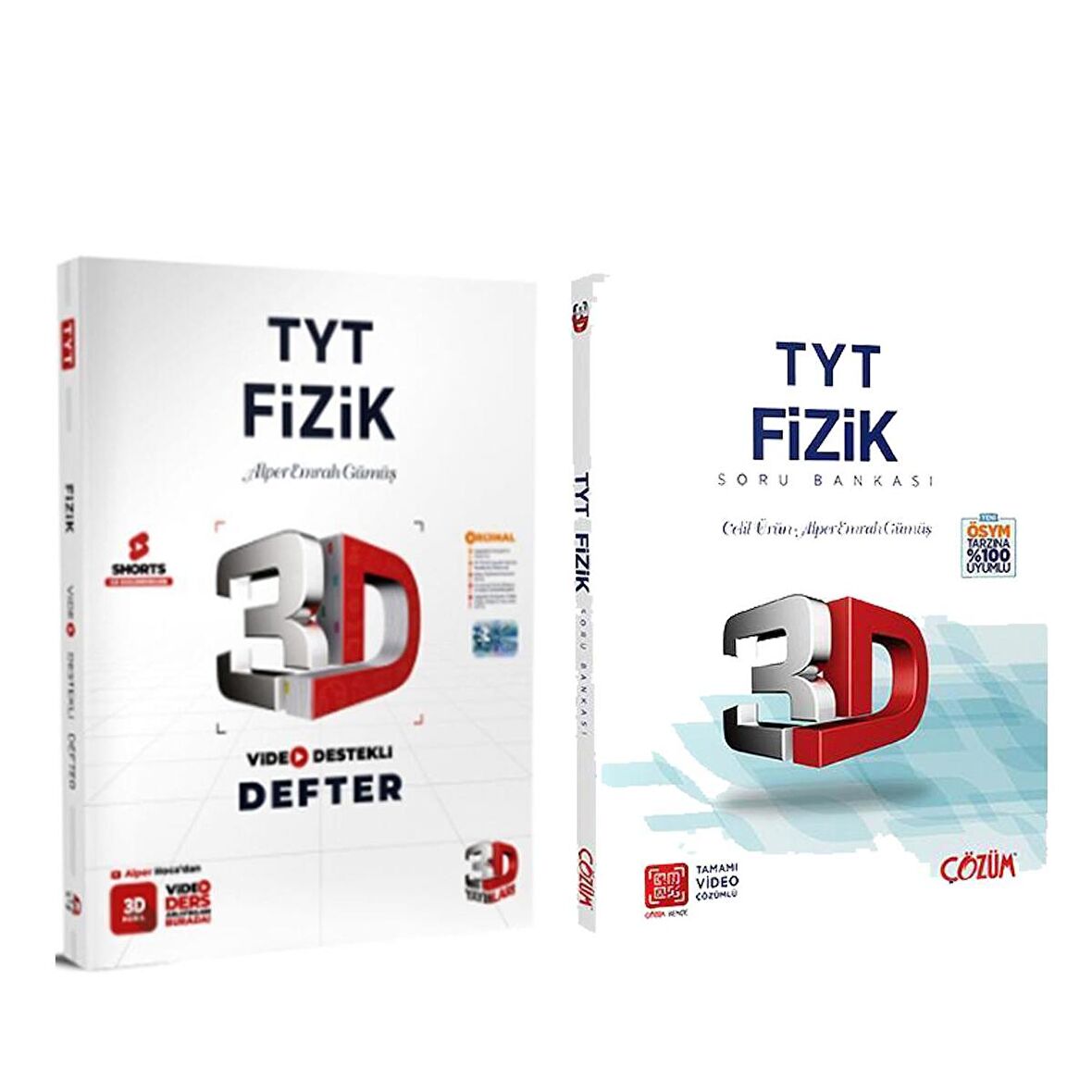 3D TYT Fizik Defter ve Soru Bankası Seti 2 Kitap
