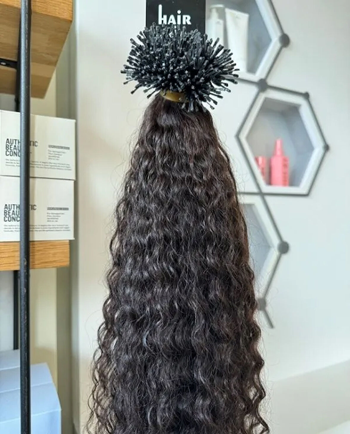 HairPim Jakarta 100% İnsan Saçı (0.6 Gr) Doğal Kestane Perma 50 Adet 70 Cm Yeni Nesil Kaynak HP368
