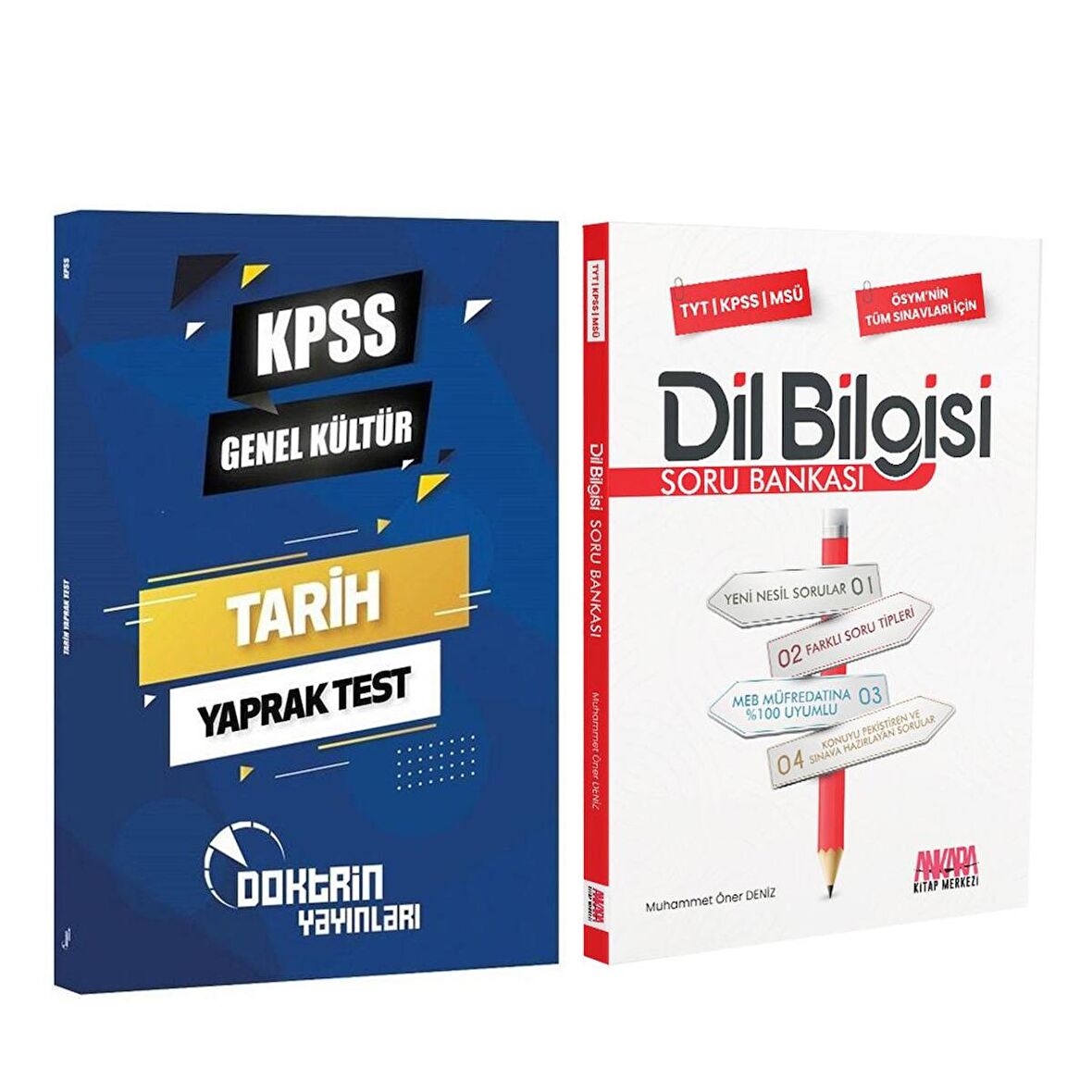 Doktrin KPSS Tarih Yaprak Test ve AKM Dil Bilgisi Soru Bankası Seti 2 Kitap