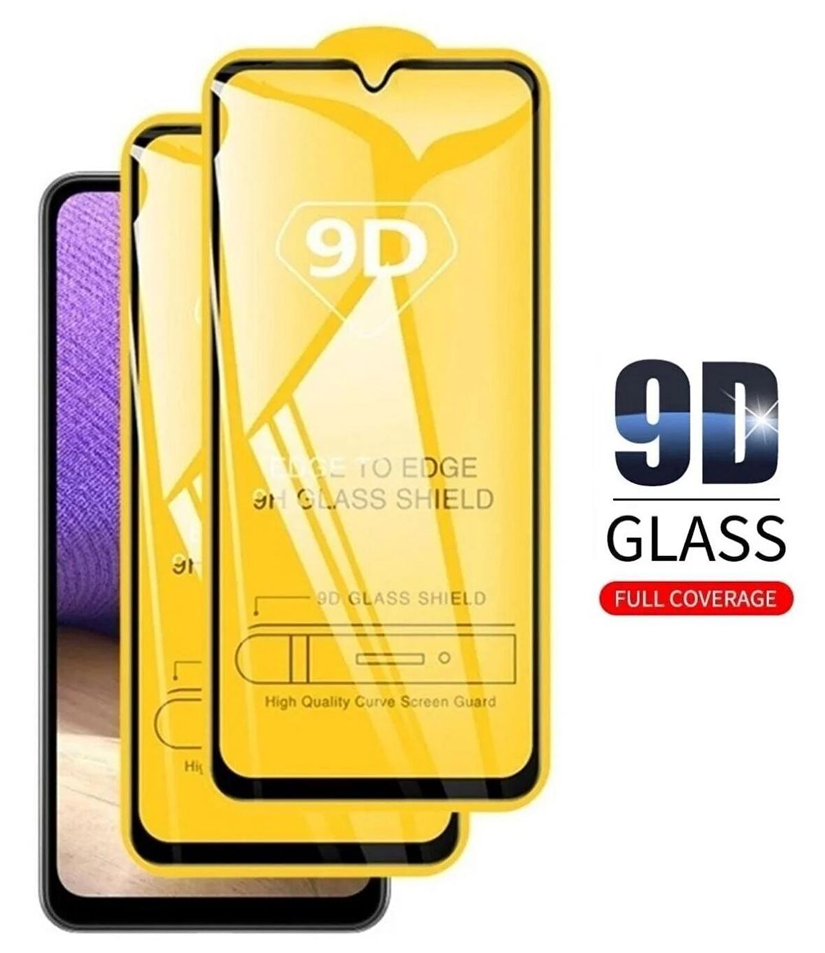 Realme C25S Ekran Koruyucu 9D Kırılmaz Cam Ultra Darbe Emici Etkin Koruma Ekranı Tam Kaplar 