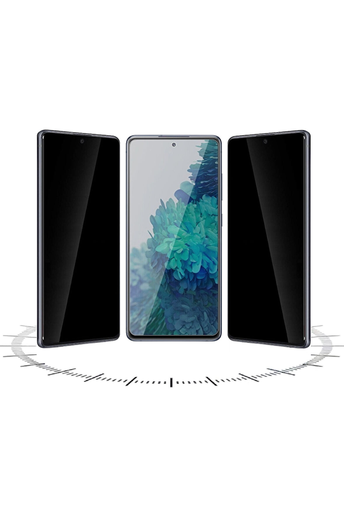 Oppo Reno 11 FS Hayalet Ekran Koruyucu 6D Kırılmaz Cam Gizlilik Korumalı - Extra Darbe Koruma - Ekranı Tam Kaplar