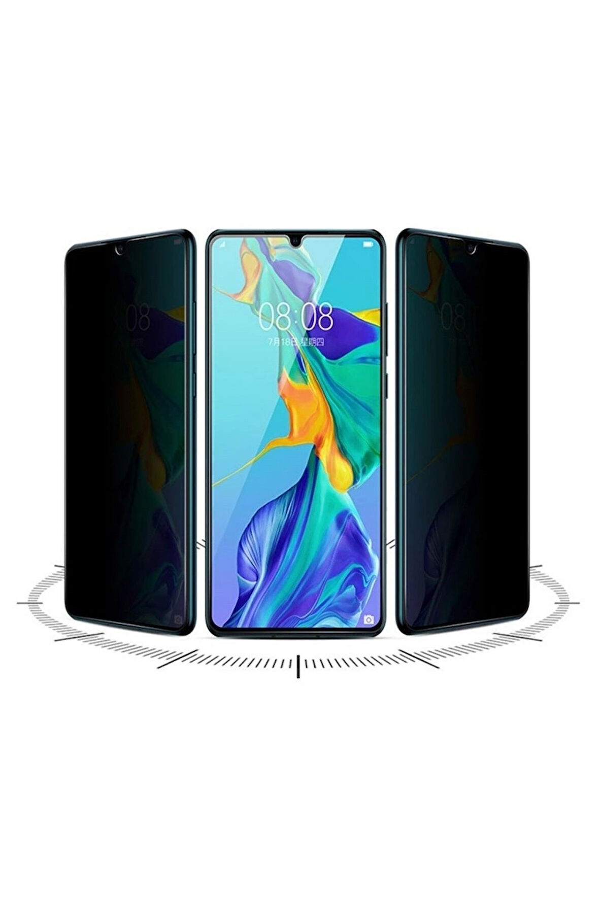 Poco C75 5G Hayalet Ekran Koruyucu 9D Kırılmaz Cam Gizlilik Korumalı - Extra Darbe Koruma - Ekranı Tam Kaplar 