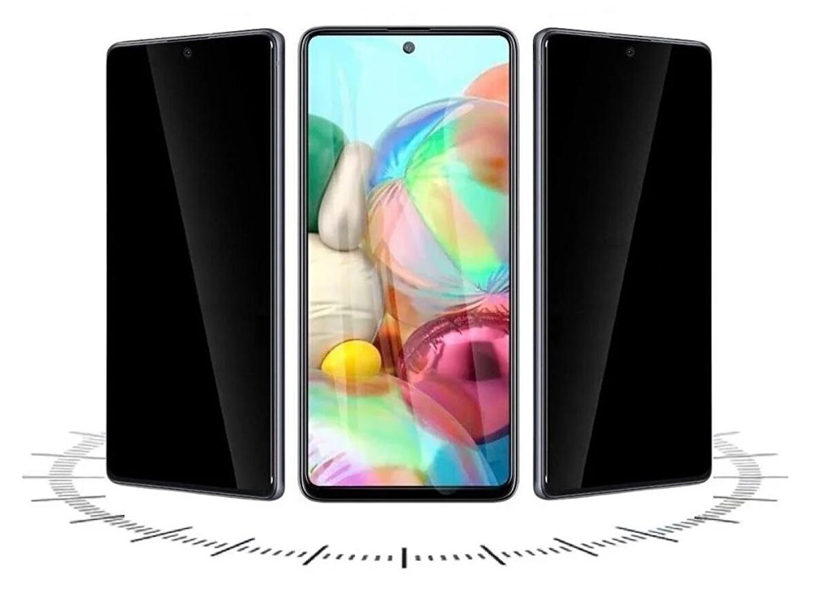 Poco F6 Pro Hayalet Ekran Koruyucu 9D Kırılmaz Cam Gizlilik Korumalı - Tam Kaplar - Ultra Koruma